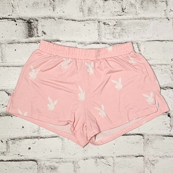 Pants - Playboy Women's Pink Lounge Shorts
